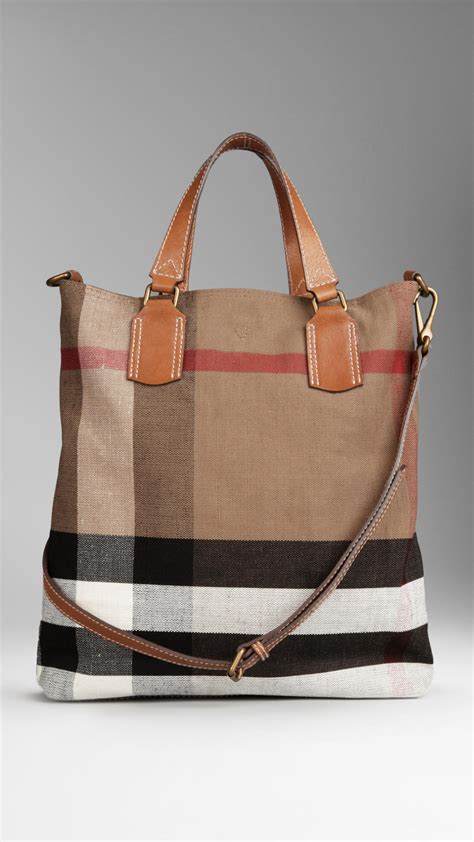 burberry fabric tote bag|Burberry tote bags second hand.